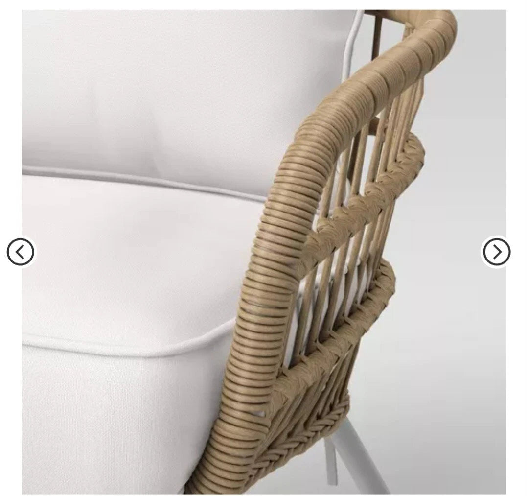 Southport Patio Chair: Weather-Resistant Wicker, Steel Frame, Cushioned - Threshold