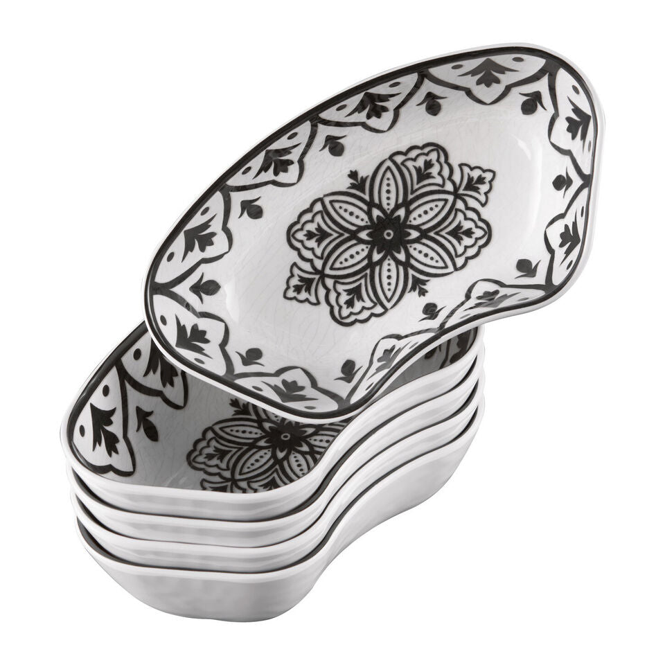 Melamine Lazy Susan with Cover, 7-Piece Set