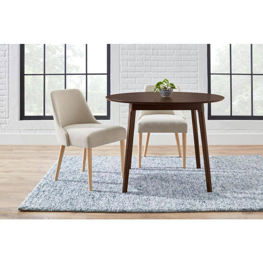 Sable Brown Wood Round Dining Table for 4 (42 in. L x 30 in. H)