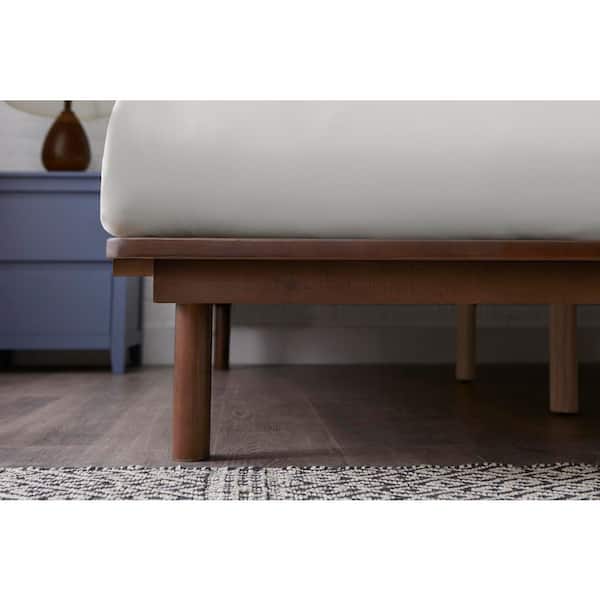 Sable Brown Finish QUEEN Platform Bed (65.43 in. W x 12 in. H)