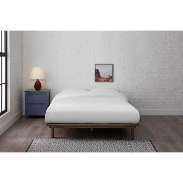 Sable Brown Finish QUEEN Platform Bed (65.43 in. W x 12 in. H)