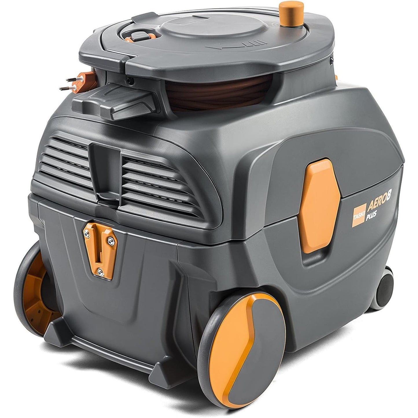 NEW - TASKI Aero 8 Plus Canister Dry Vacuum, 3.5 gallon, Grey/Orange - Retail $299