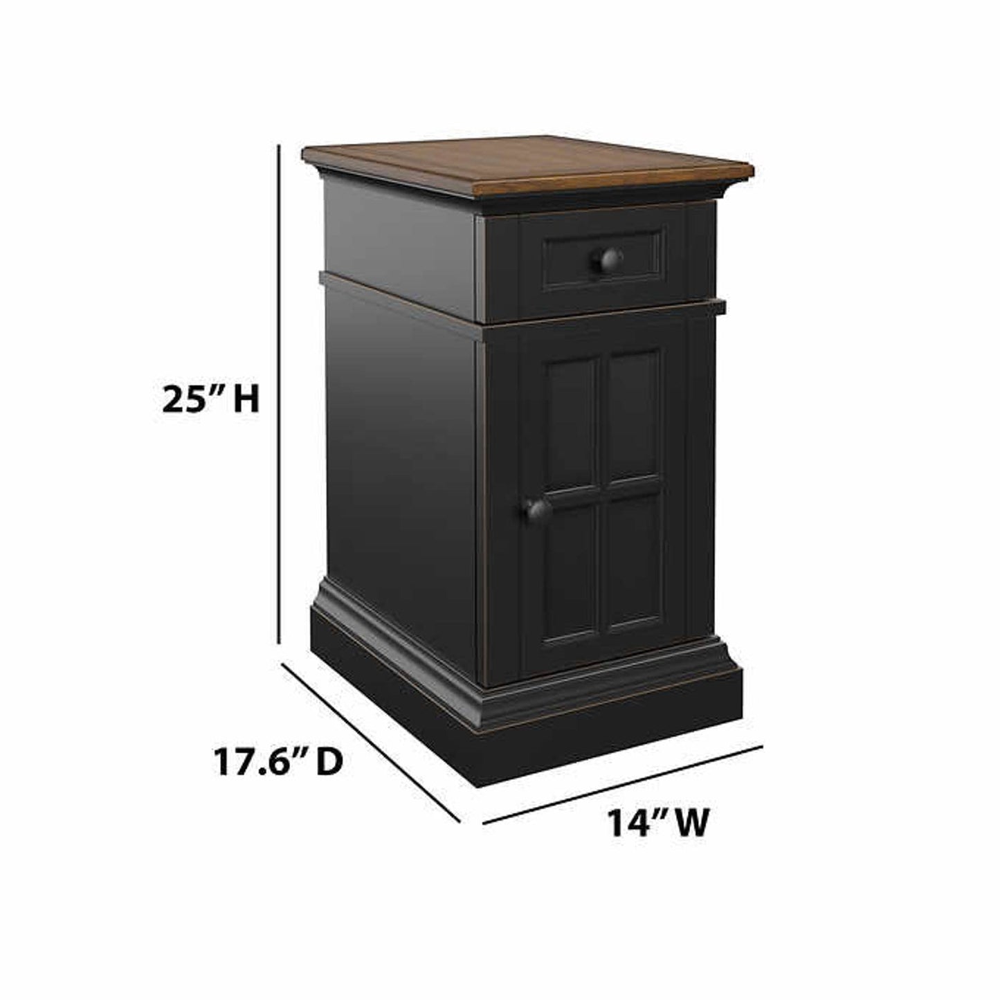 NEW - Costco - Tresanti Nathaniel Chairside Table with Power - Retail $139