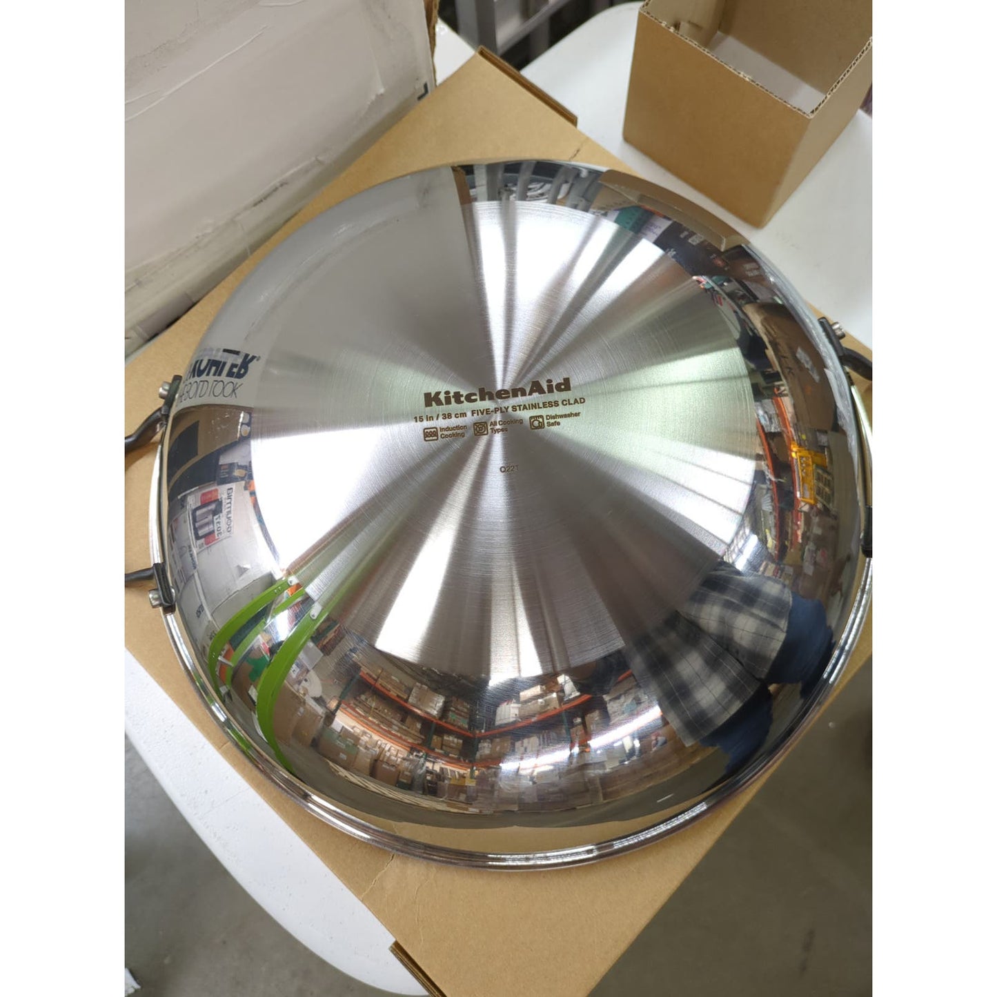 KitchenAid 15” 5-Ply Clad Stainless Steel Wok - Retail $99