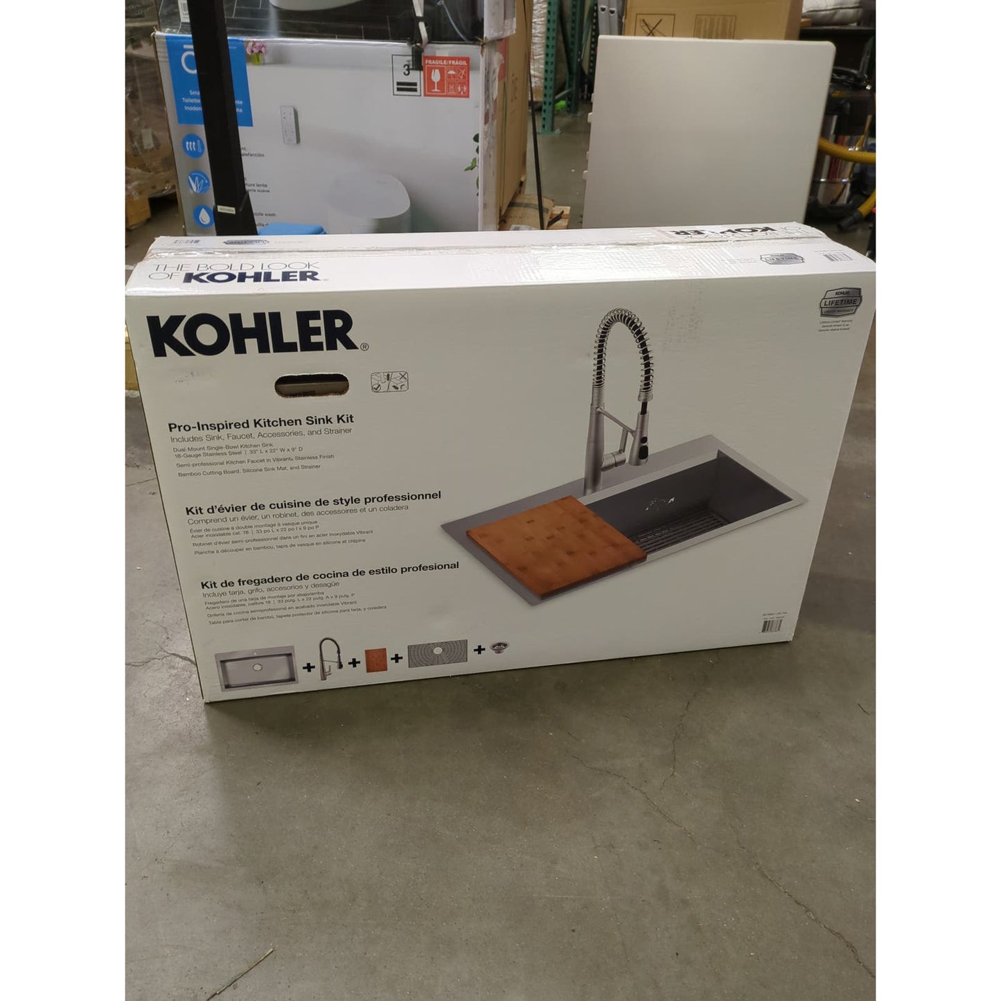 Costco - Kohler Pro-Inspired Kitchen Sink Kit - Retail $359