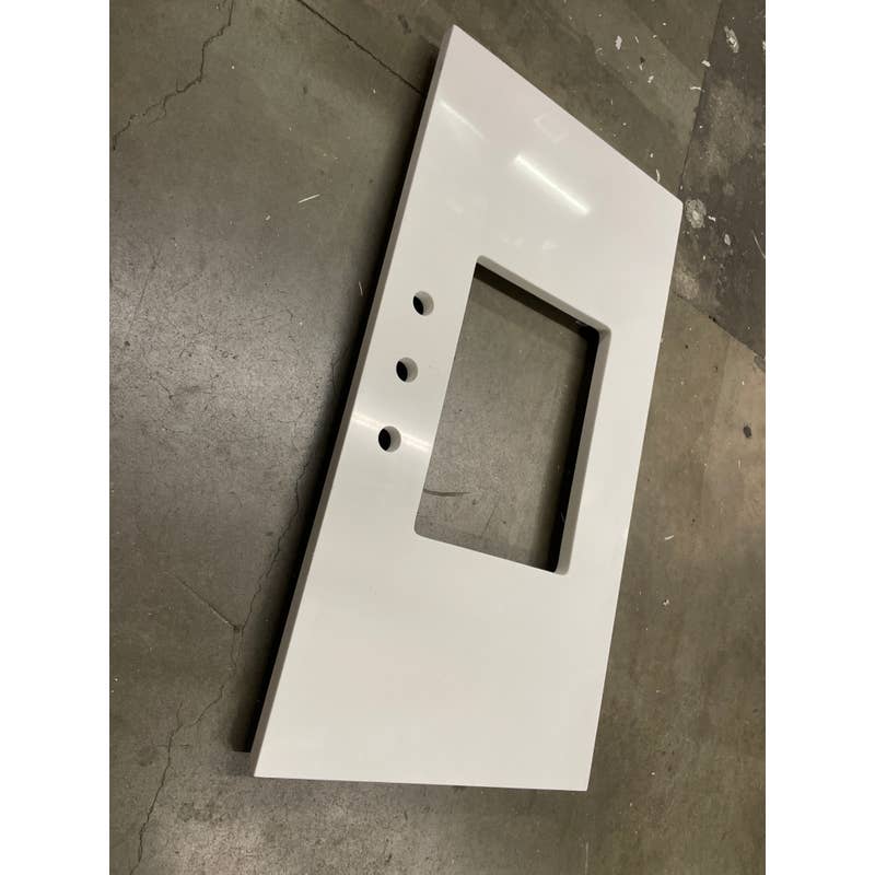 Quartz Bathroom Countertop - 42" x 22" - 3 Hole