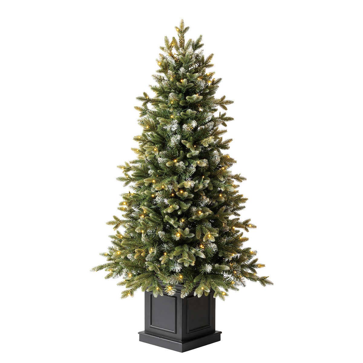 Costco - 4.5 ft Pre-Lit Potted Aspen Artificial Christmas Tree, Color-Changing Radiant Micro LED Lights - Retail $169