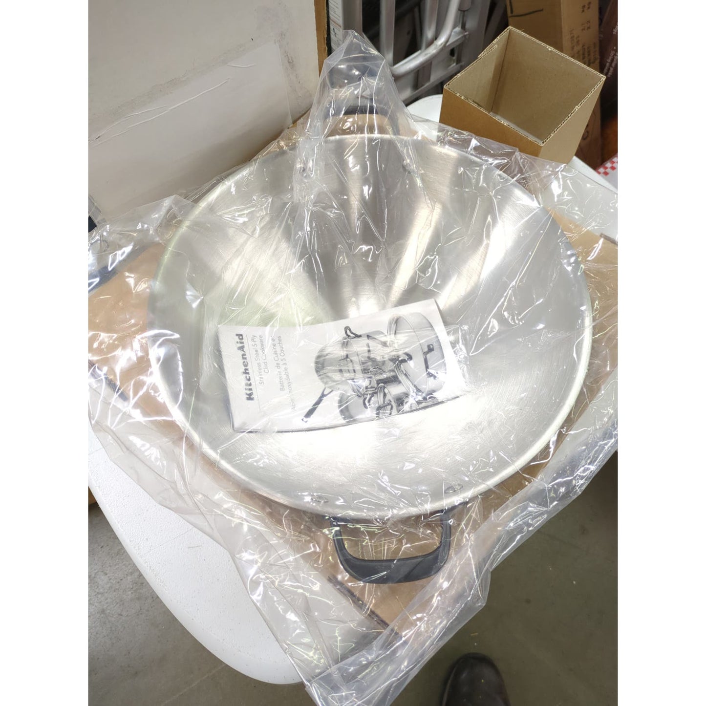 KitchenAid 15” 5-Ply Clad Stainless Steel Wok - Retail $99