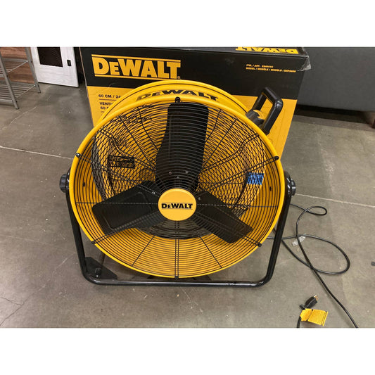 NEW - DEWALT 24" Heavy Duty Drum Fan, Black and Yellow - Retail $149