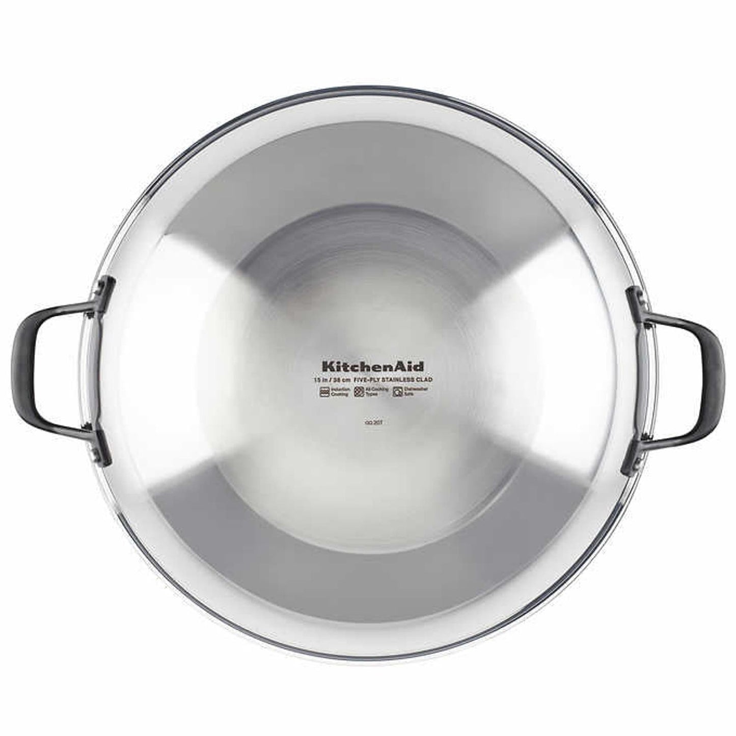 KitchenAid 15” 5-Ply Clad Stainless Steel Wok - Retail $99
