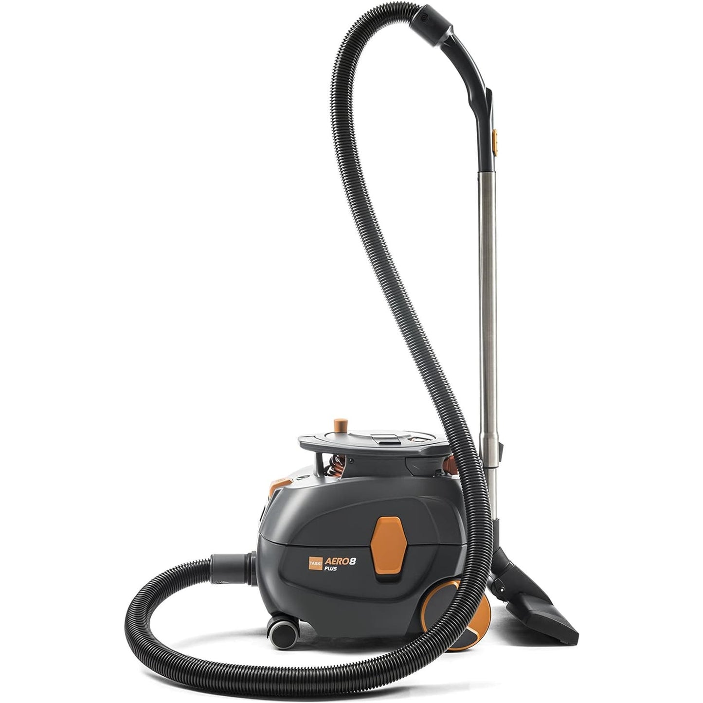 NEW - TASKI Aero 8 Plus Canister Dry Vacuum, 3.5 gallon, Grey/Orange - Retail $299