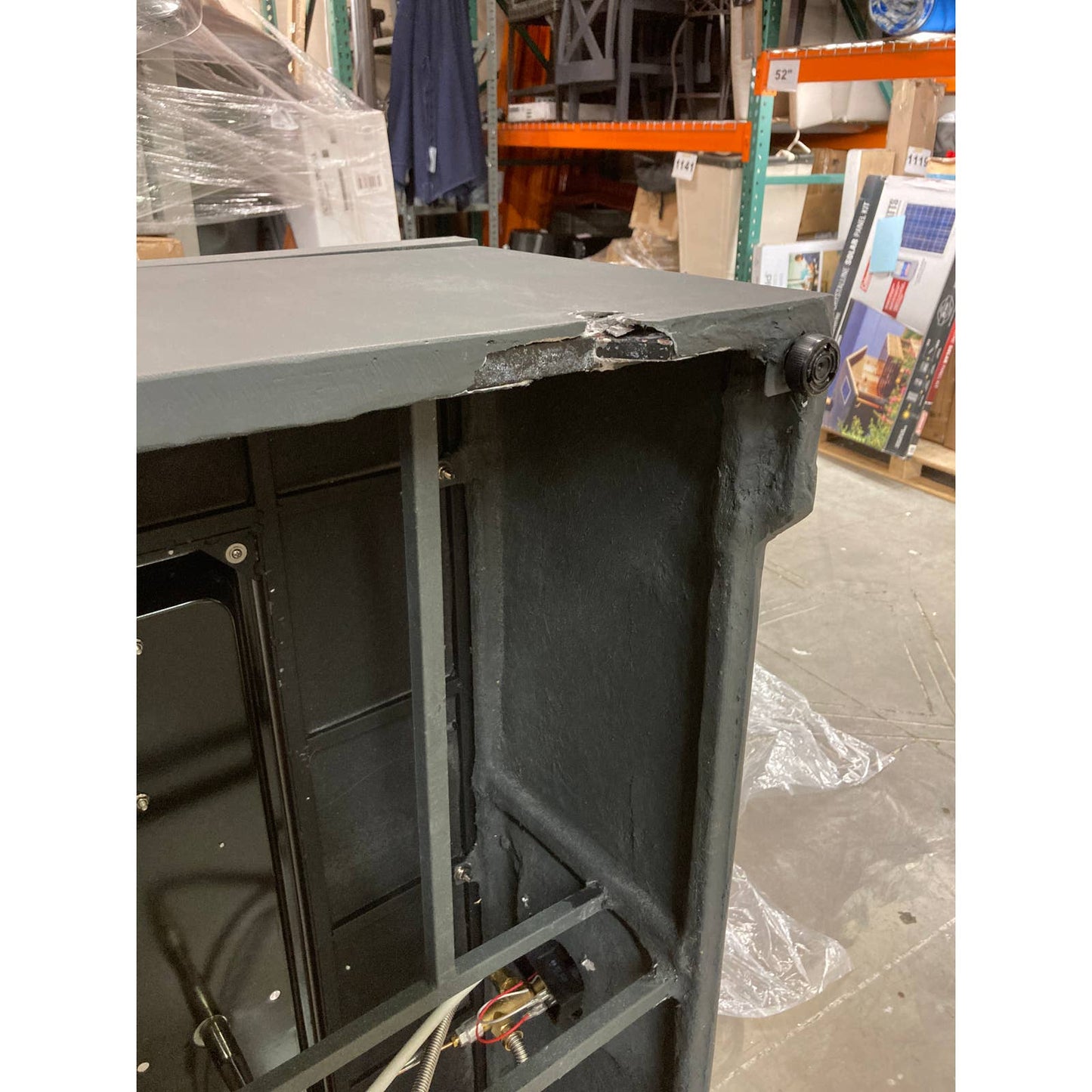 LIKE NEW - Costco - Bond Rectangle Faux Concrete Fire Pit with Tank Hideaway - Retail $399