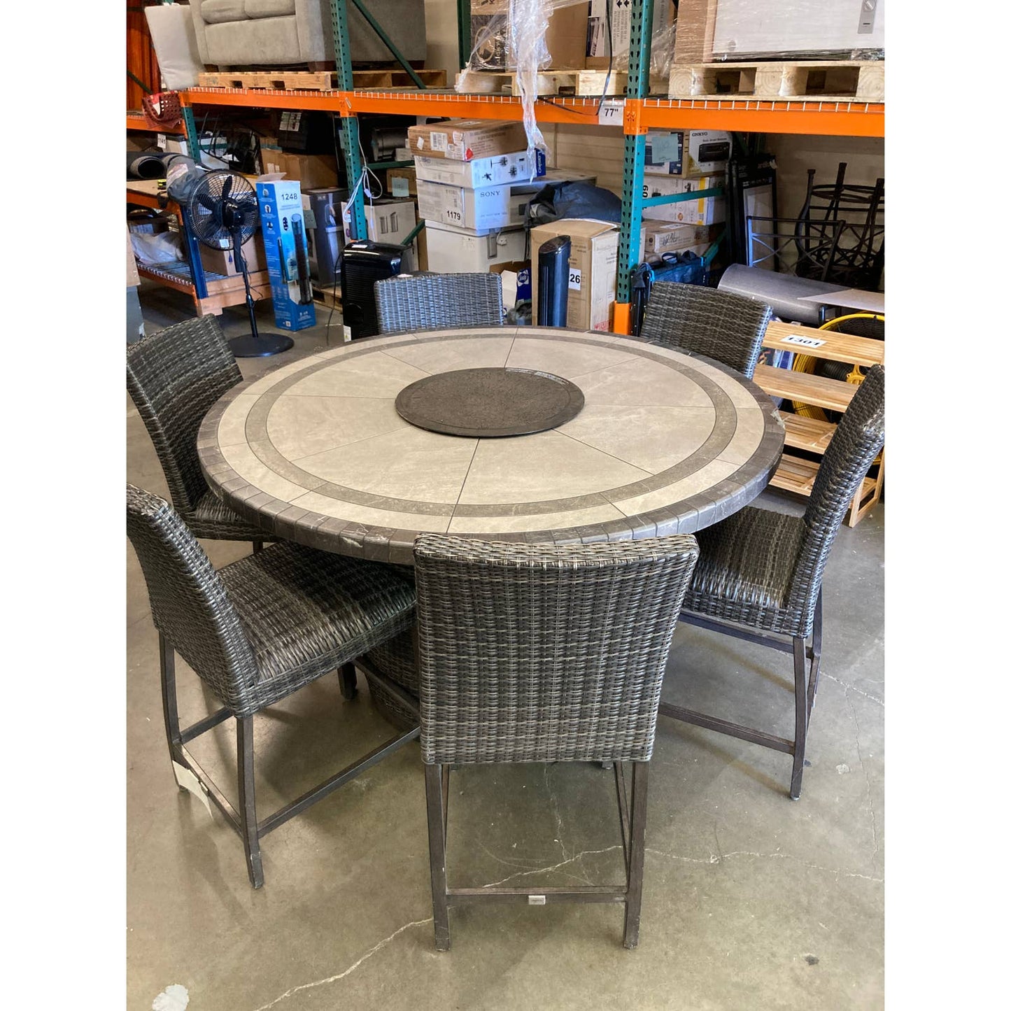 Costco - Agio Anderson 7-piece Fire Outdoor Patio Dining Set - Retail $1999