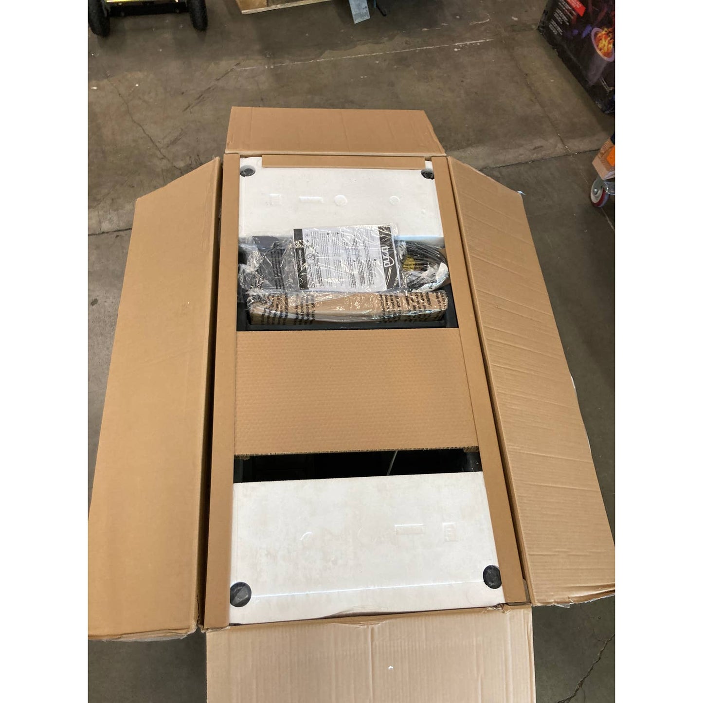 NEW - Costco - Bond Rectangle Faux Concrete Fire Pit with Tank Hideaway - Retail $399