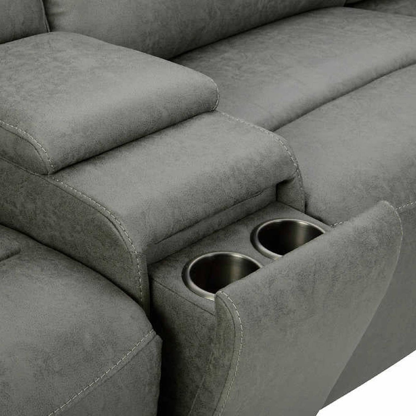 Costco - Sweeney 5-piece Fabric Power Reclining Sectional with Power Headrests