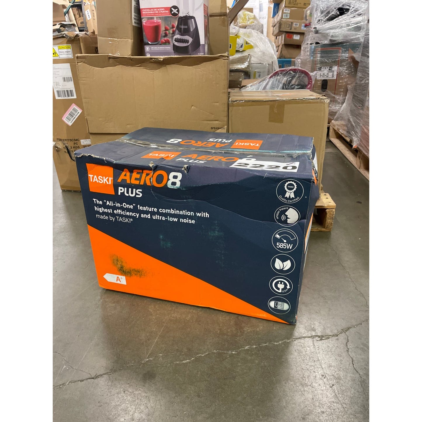NEW - TASKI Aero 8 Plus Canister Dry Vacuum, 3.5 gallon, Grey/Orange - Retail $299