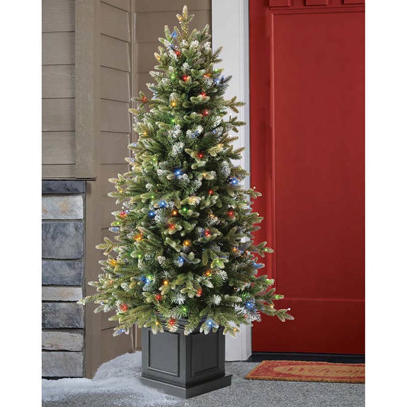 Costco - 4.5 ft Pre-Lit Potted Aspen Artificial Christmas Tree, Color-Changing Radiant Micro LED Lights - Retail $169