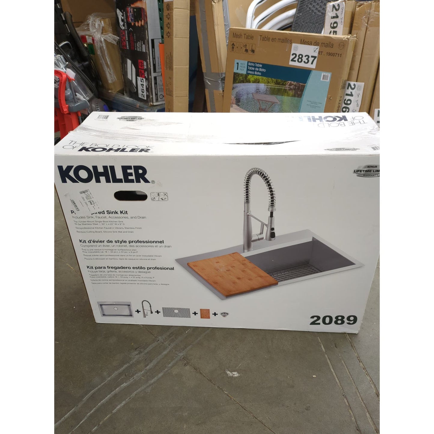 Lightly Used - Costco - Kohler Pro-Inspired Kitchen Sink Kit - Retail $359