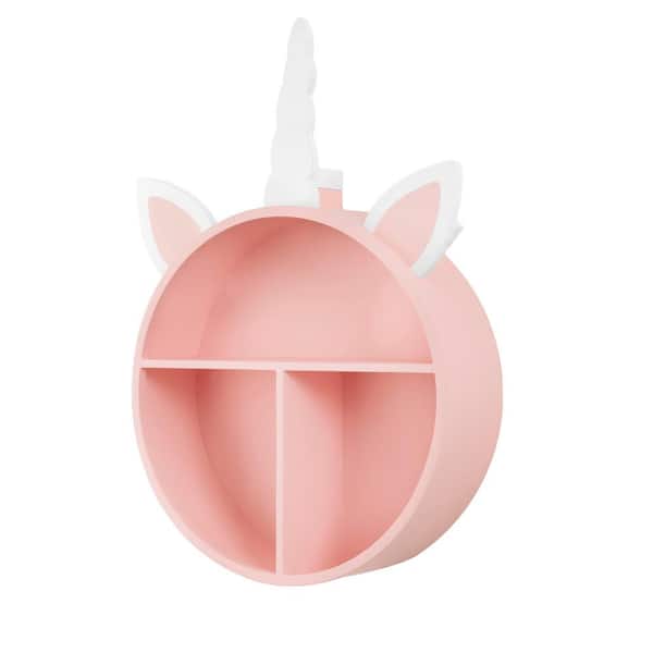 Kids Unicorn Pastel Pink Wall Shelf