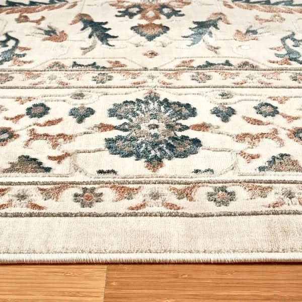 Hampton Court Area Rug Collection, Pienza Ivory, Rug Size: 5 ft. 3 in. x 7 ft.