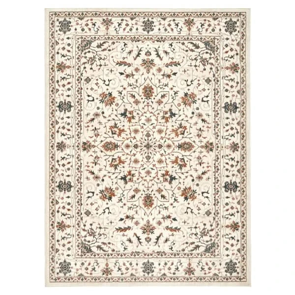 Hampton Court Area Rug Collection, Pienza Ivory, Rug Size: 5 ft. 3 in. x 7 ft.