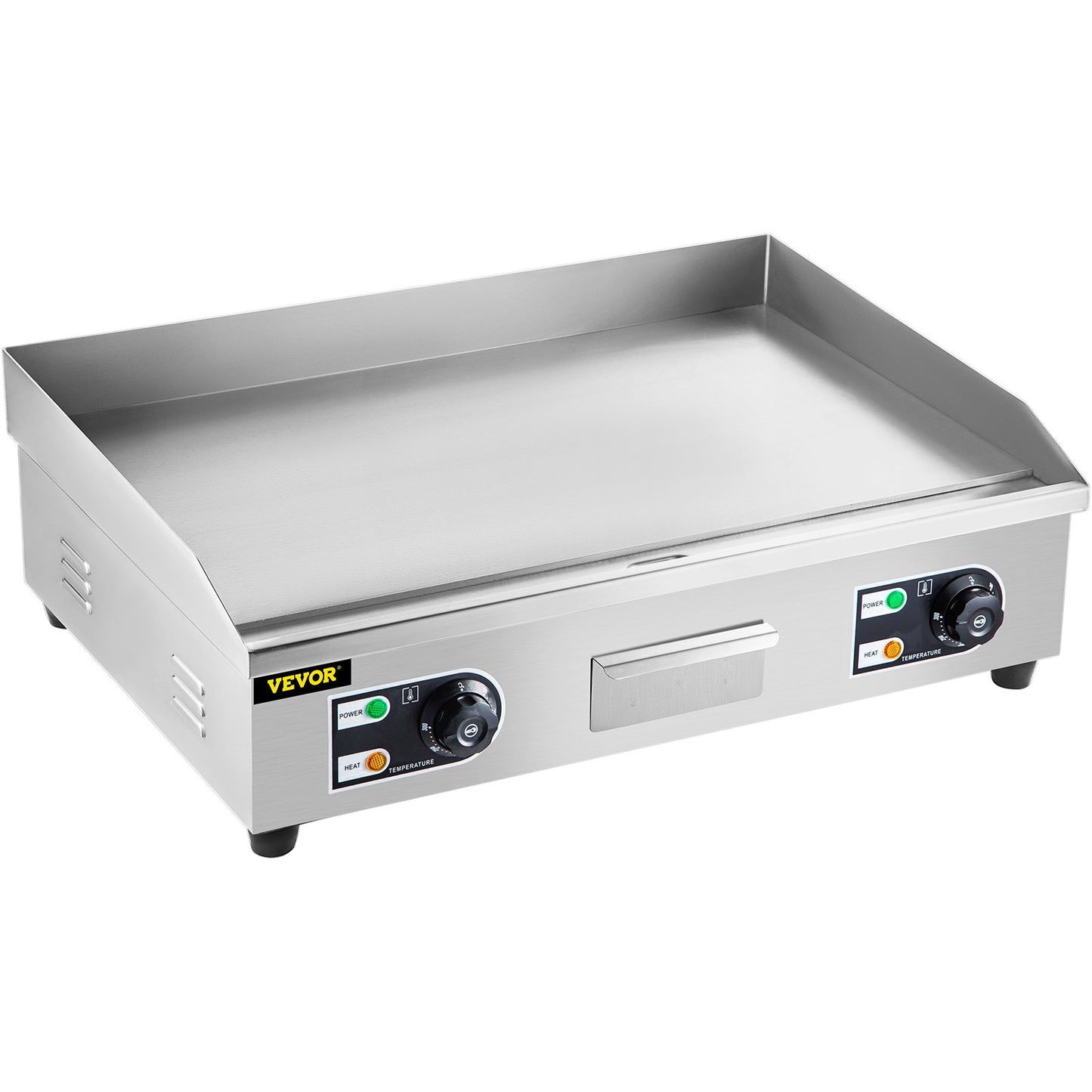 NEW - VEVOR 29" Commercial Electric Griddle 110V 3000W Electric Countertop Griddle Non-Stick Restaurant Teppanyaki Flat Top Grill Stainless Steel Adjustable Temperature Control 122°F-572°F (NO PLUG) - Retail $204