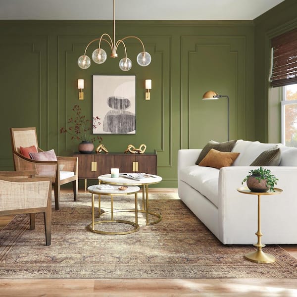 54 in. Mid-Century Modern Walnut Brown Media Cabinet with Gold Metal Accents AC B-0702